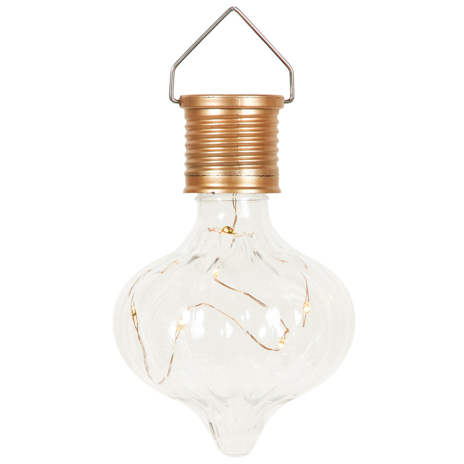 Solar Luxe Hanging Bulb Light - Copper and Clear Image 5
