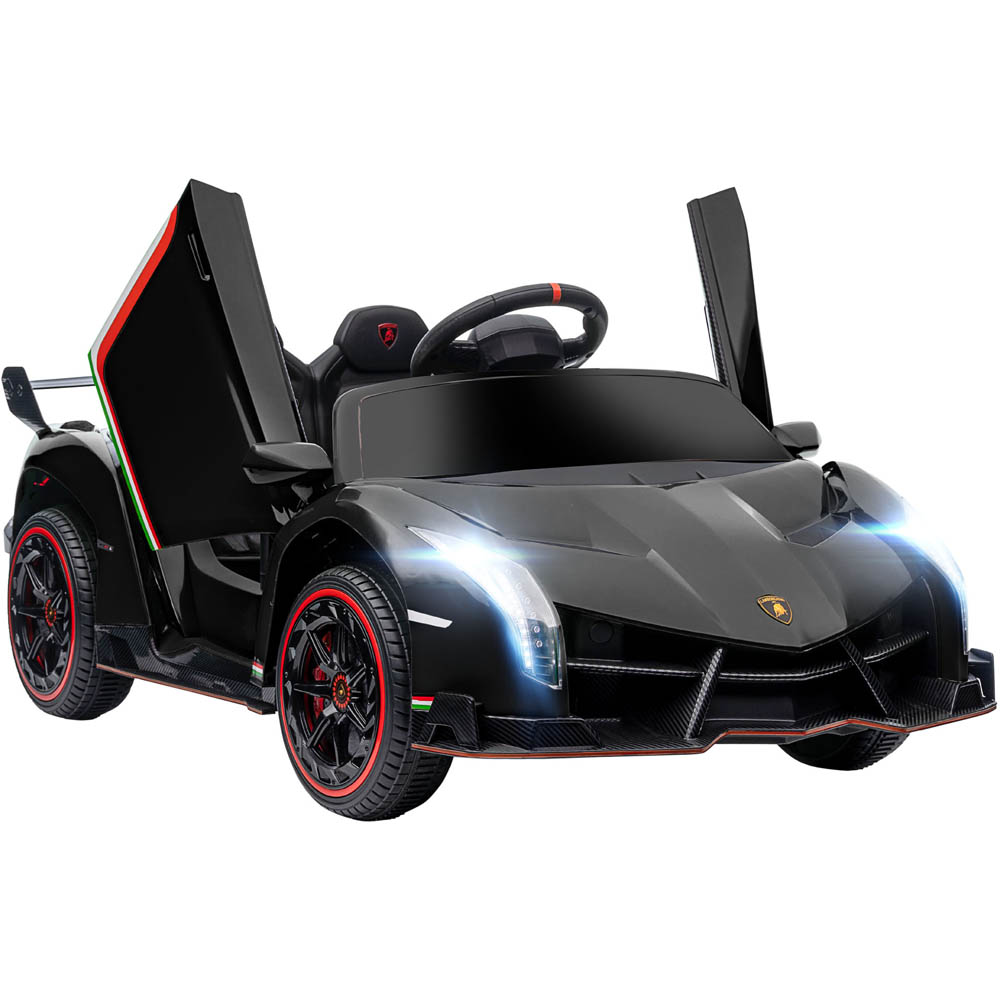 Tommy Toys Lamborghini Veneno Kids Ride On Electric Car Black 12V Image 1