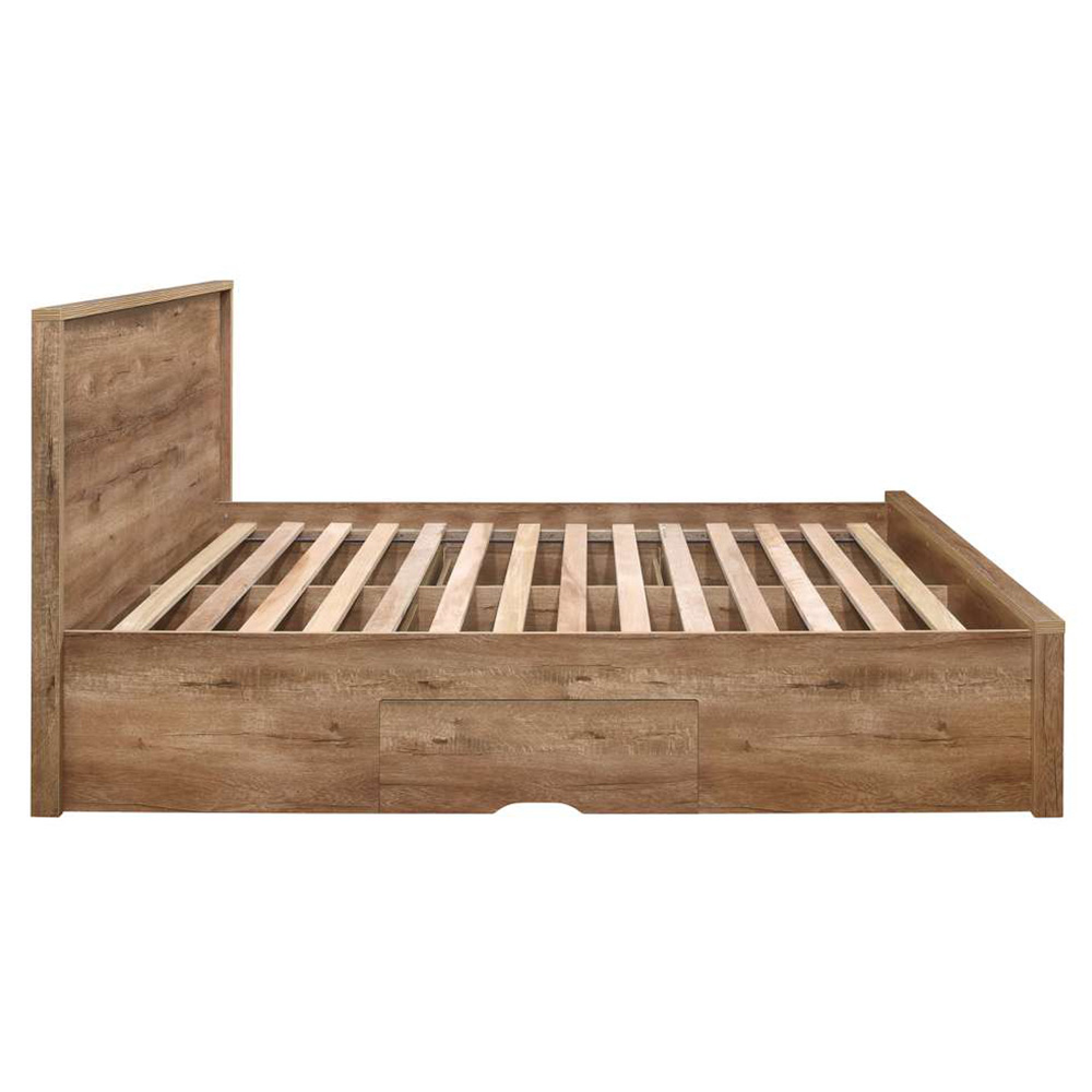 Stockwell Double Brown 2 Drawer Bed Image 4