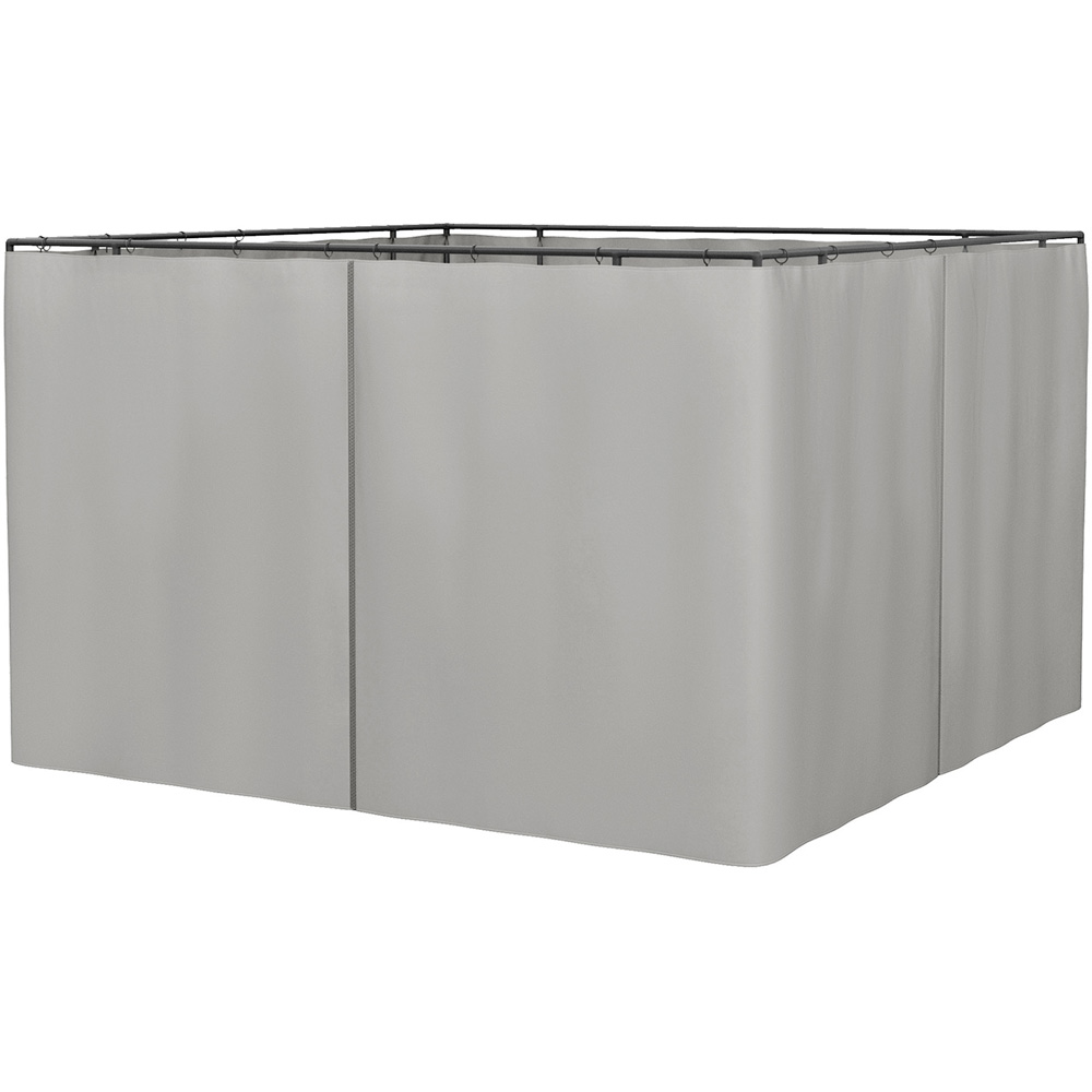 Outsunny 3 x 3m Light Grey Universal Gazebo Replacement Sidewall 4 Pack Image 1