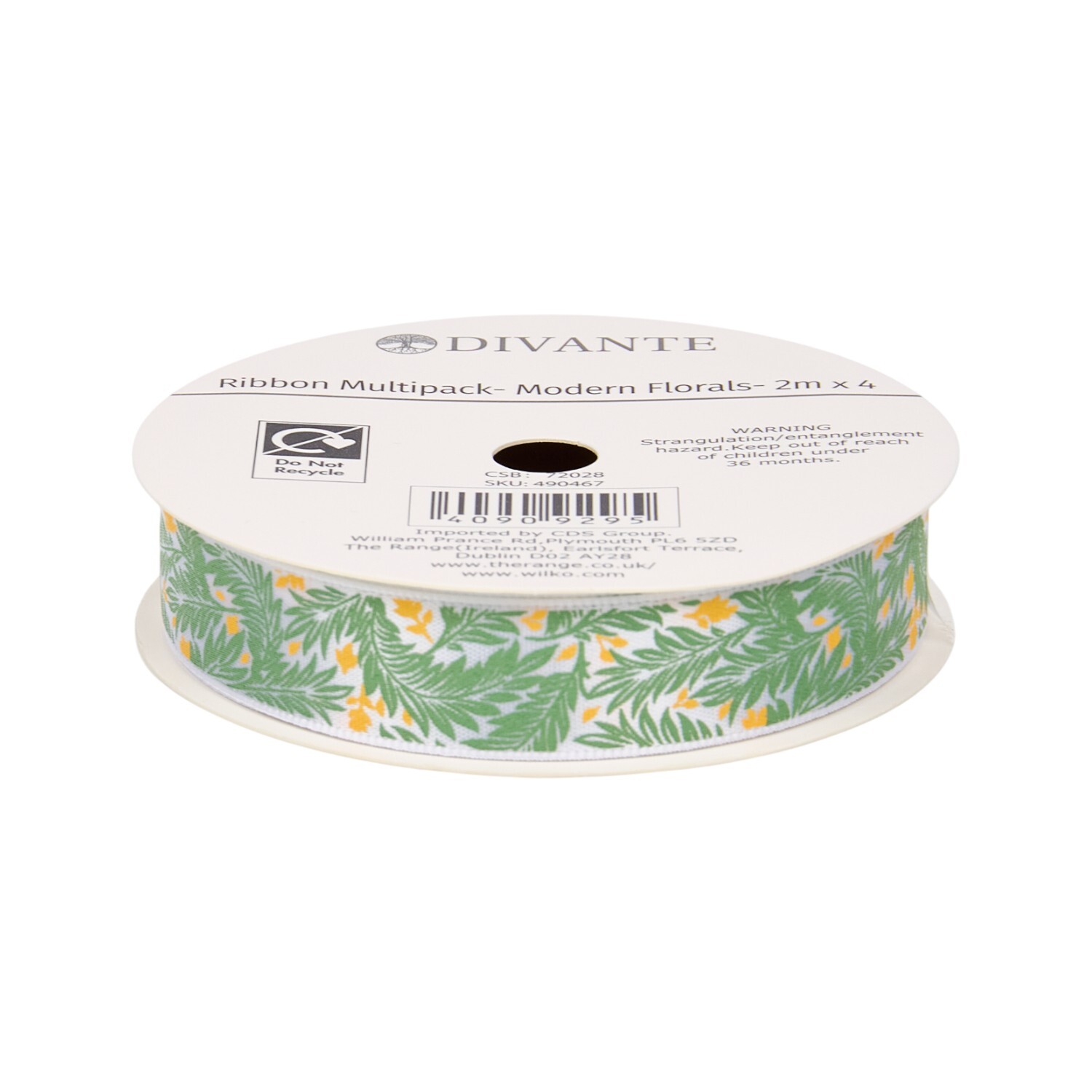 Pack of 4 Modern Floral Ribbons Image 3