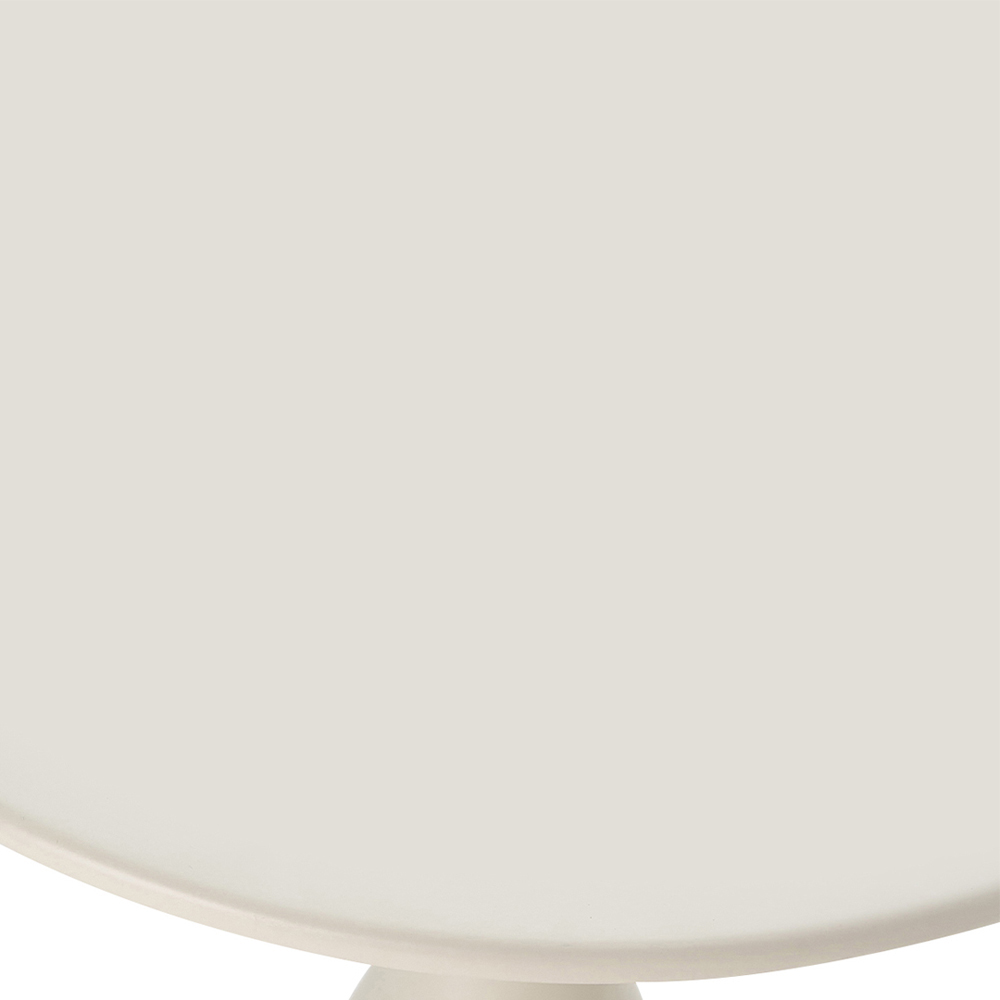 Living and Home Cream White Round Conical Base Side Table Image 4
