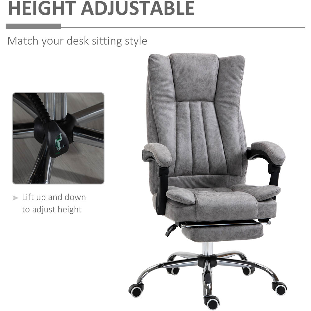 Portland Grey Microfibre Swivel Office Desk Chair Image 2