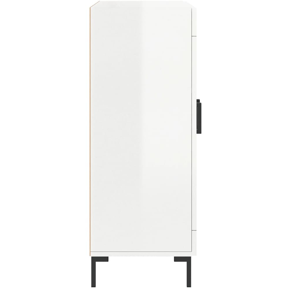 vidaXL 2 Door High Gloss White Sideboard Image 7