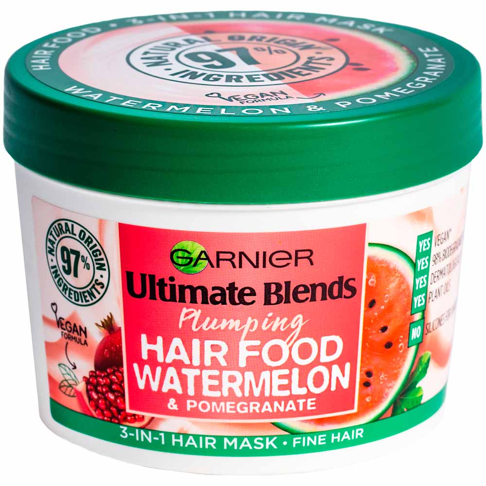 Garnier Ultimate Blends Hair Food Watermelon 3in1 Mask 390ml Image 1