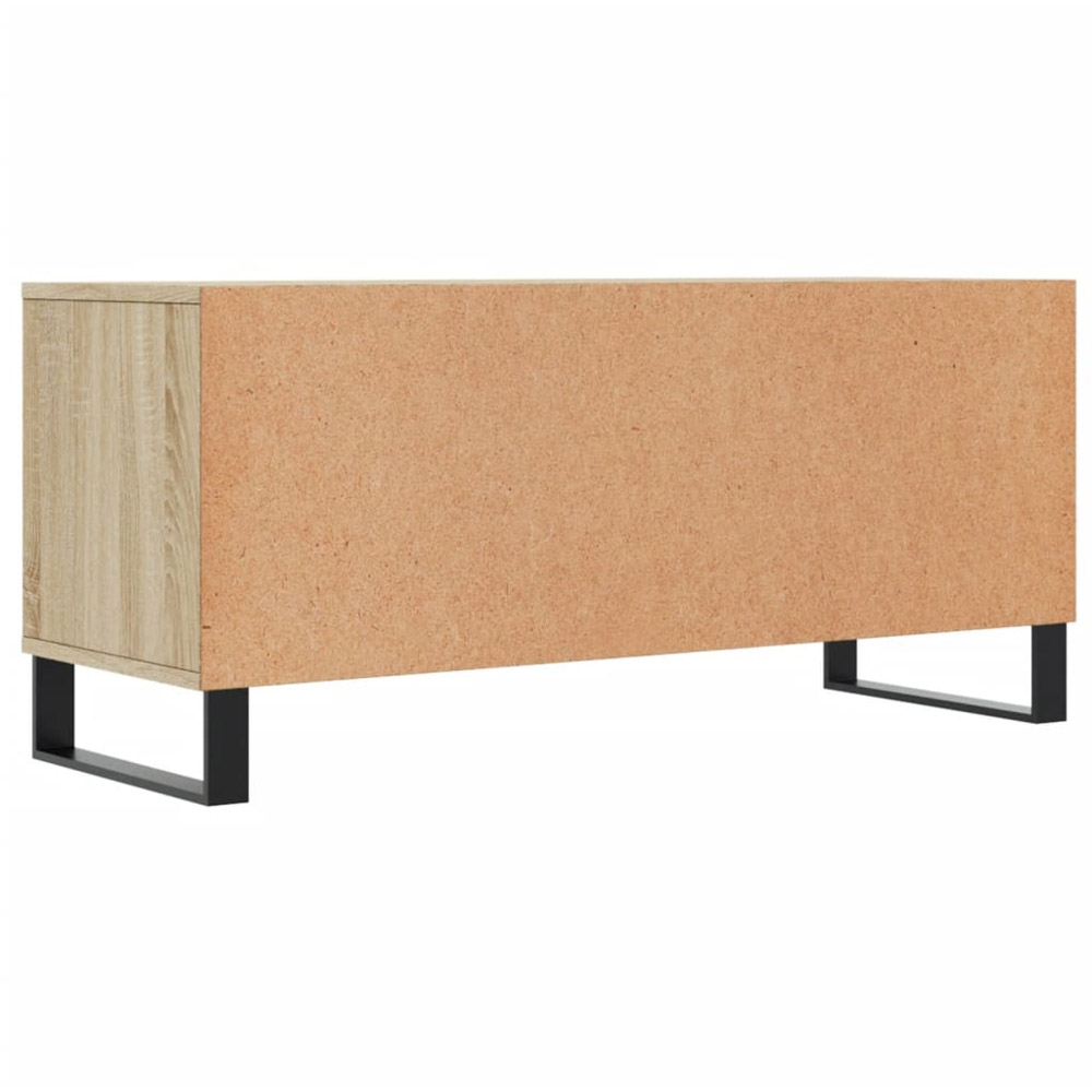 vidaXL 6 Open Shelf White TV Cabinet with Black Legs Image 7