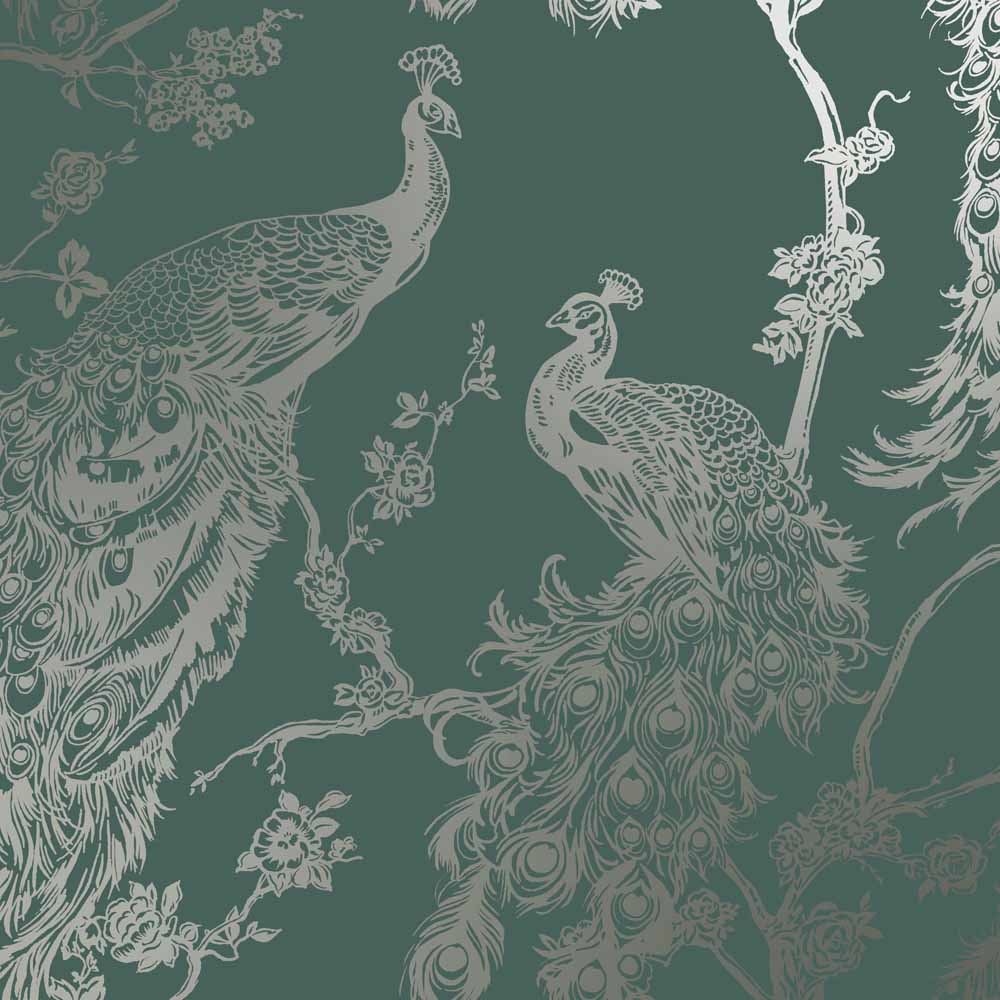 Holden Glistening Peacock Green Wallpaper Image 1