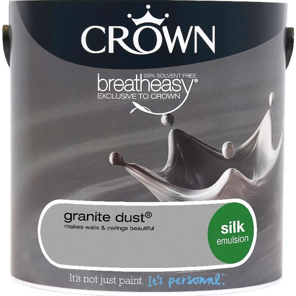 Crown Silk Emulsion Paint                         Granite Dust 2.5L Image 1