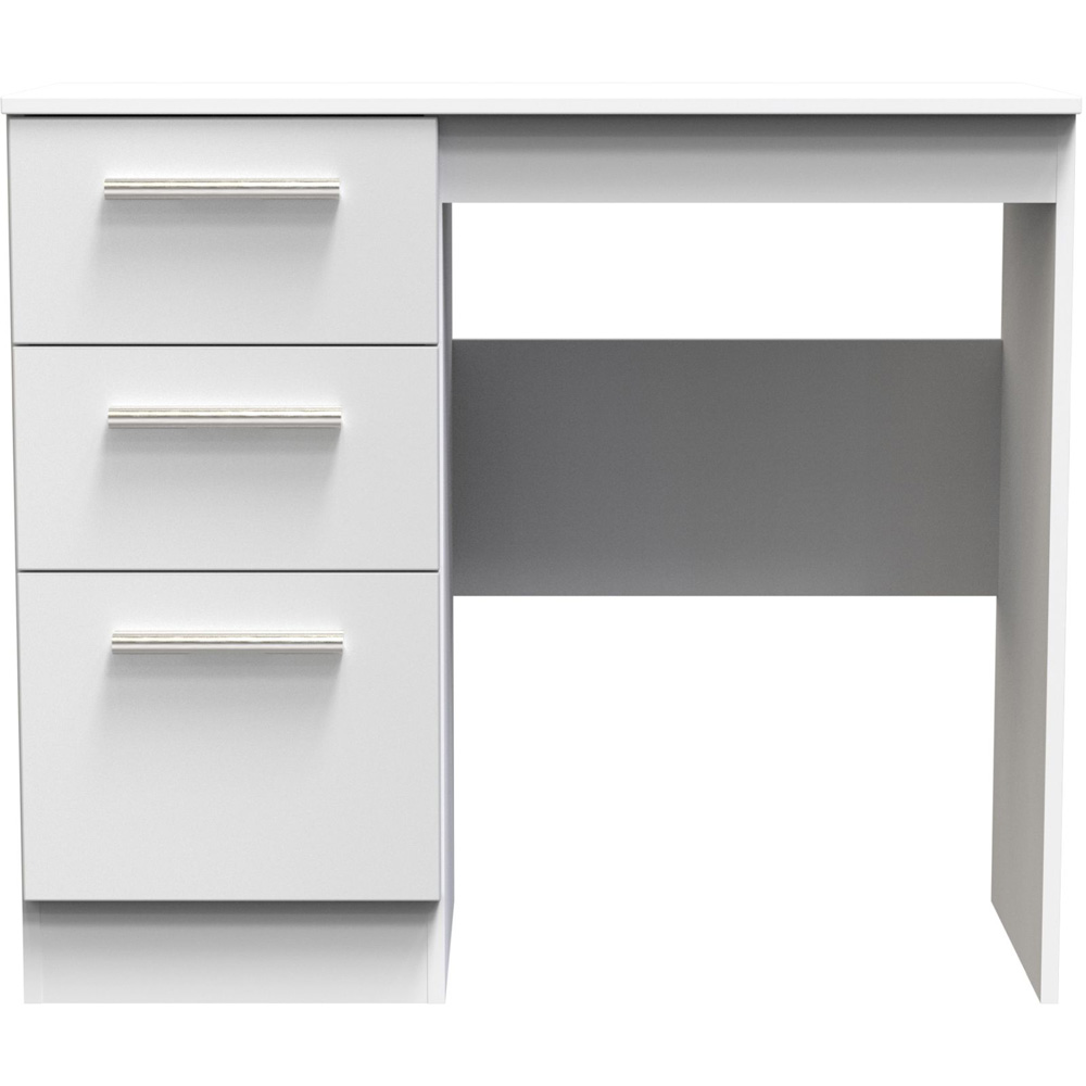 Crowndale Contrast 3 Drawer Grey Gloss and White Matt Dressing Table Image 2