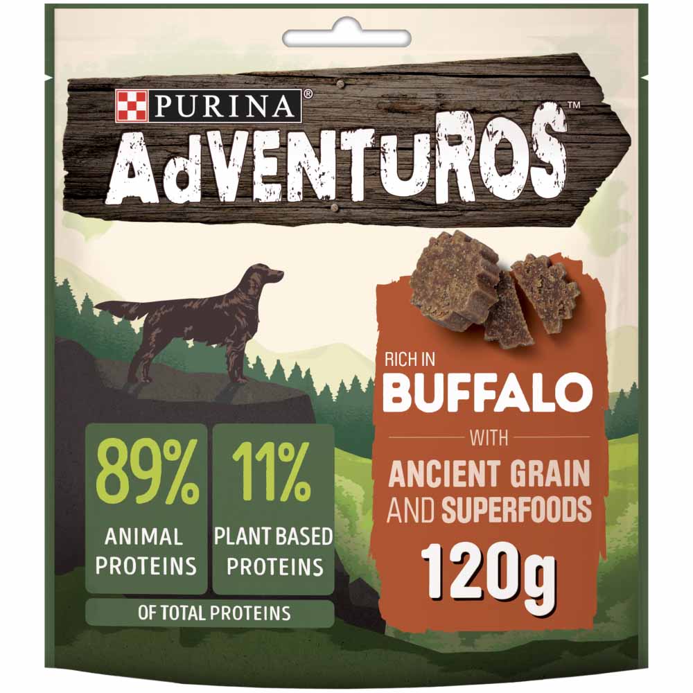 Adventuros Ancient Grain Dog Treat Buffalo 6 x 120g Image 1