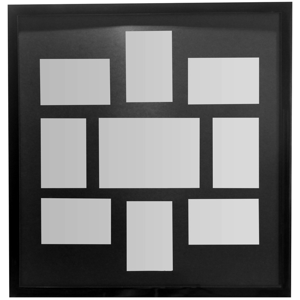 Premier Housewares Black 9 Photo Multi Photo Frame Image 1