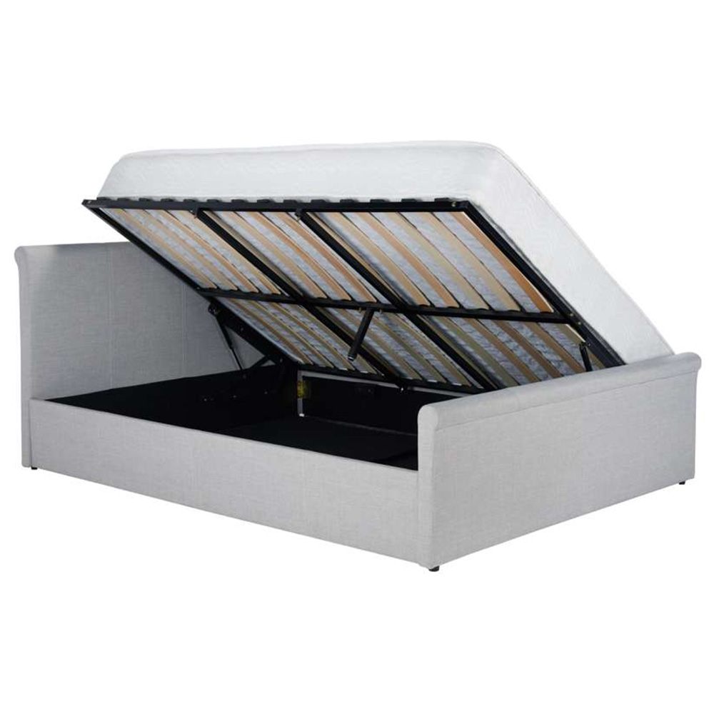 Stratus Small Double Grey Polyester Ottoman Bed Image 3