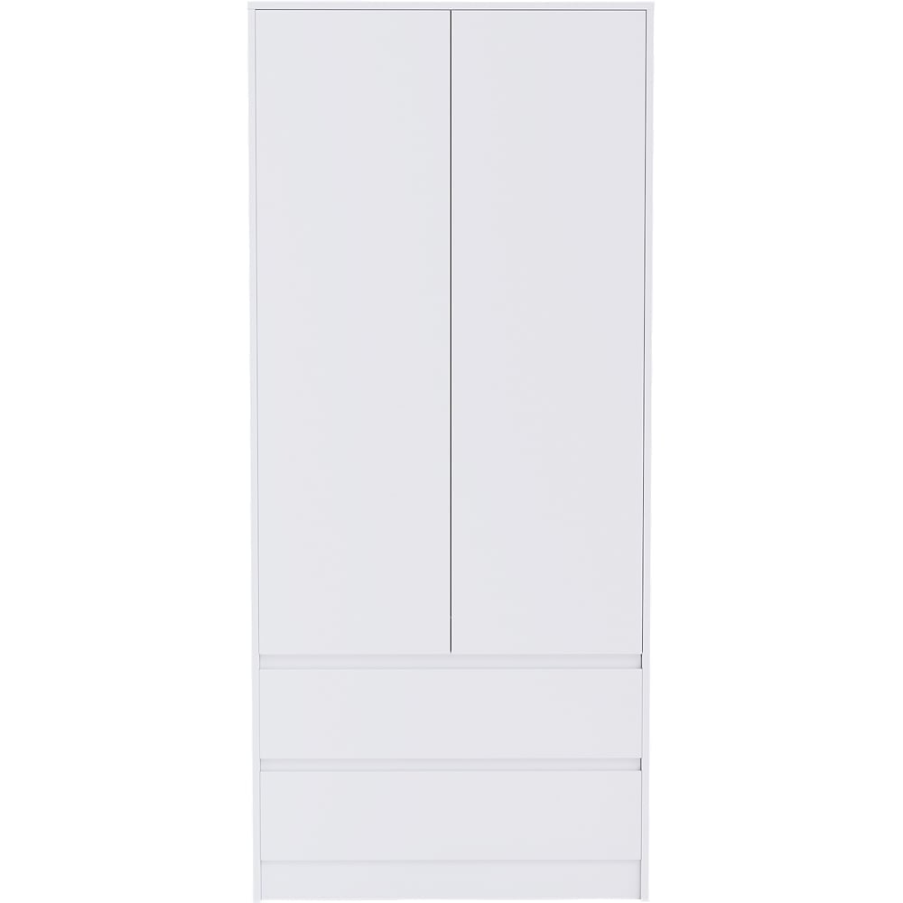 Vida Designs Denver 2 Door 2 Drawer White Wardrobe Image 3