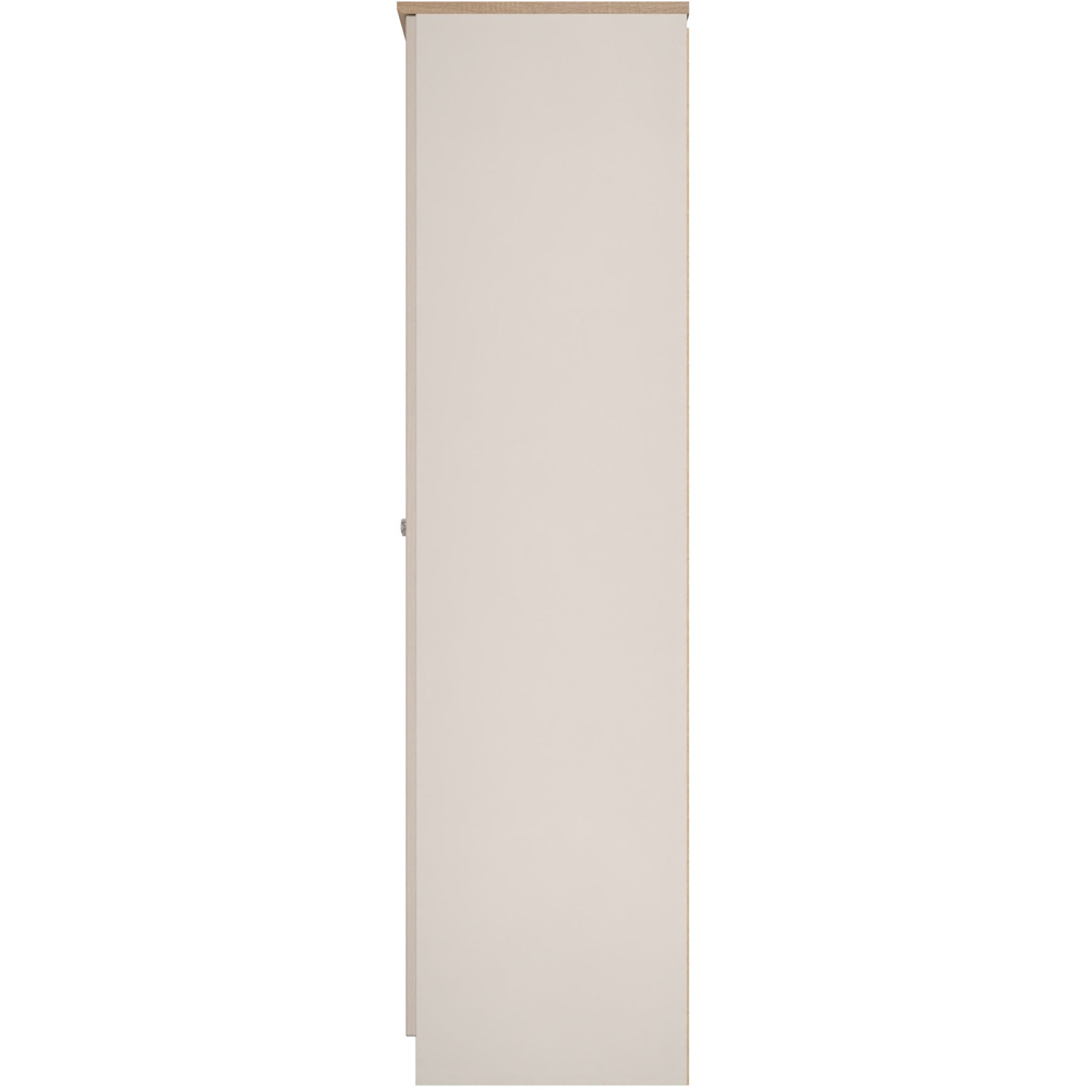 Crowndale Sussex 2 Door Kashmir Ash and Bardolino Oak Tall Wardrobe Ready Assembled Image 6