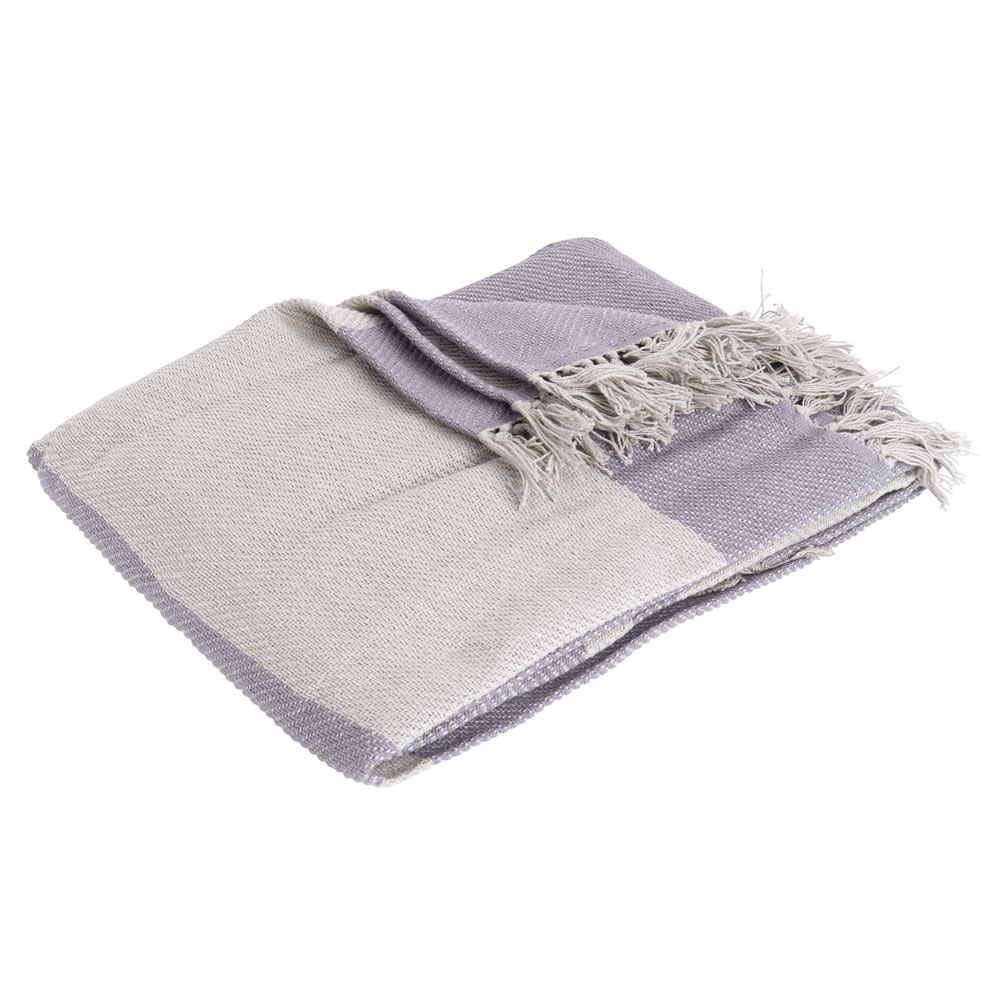 Wilko Greylac Woven Throw 150x125cm Wilko