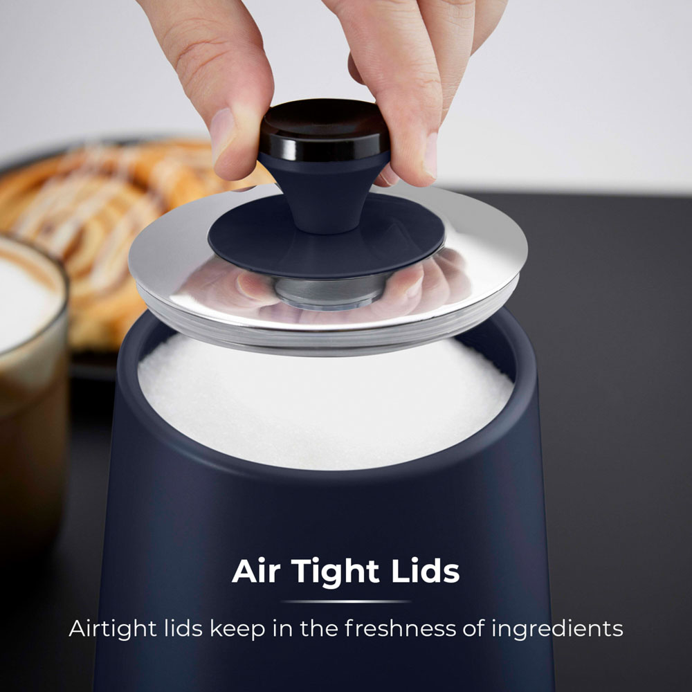 Tower Sera Midnight Blue 3 Piece Kitchen Canister Set Image 4