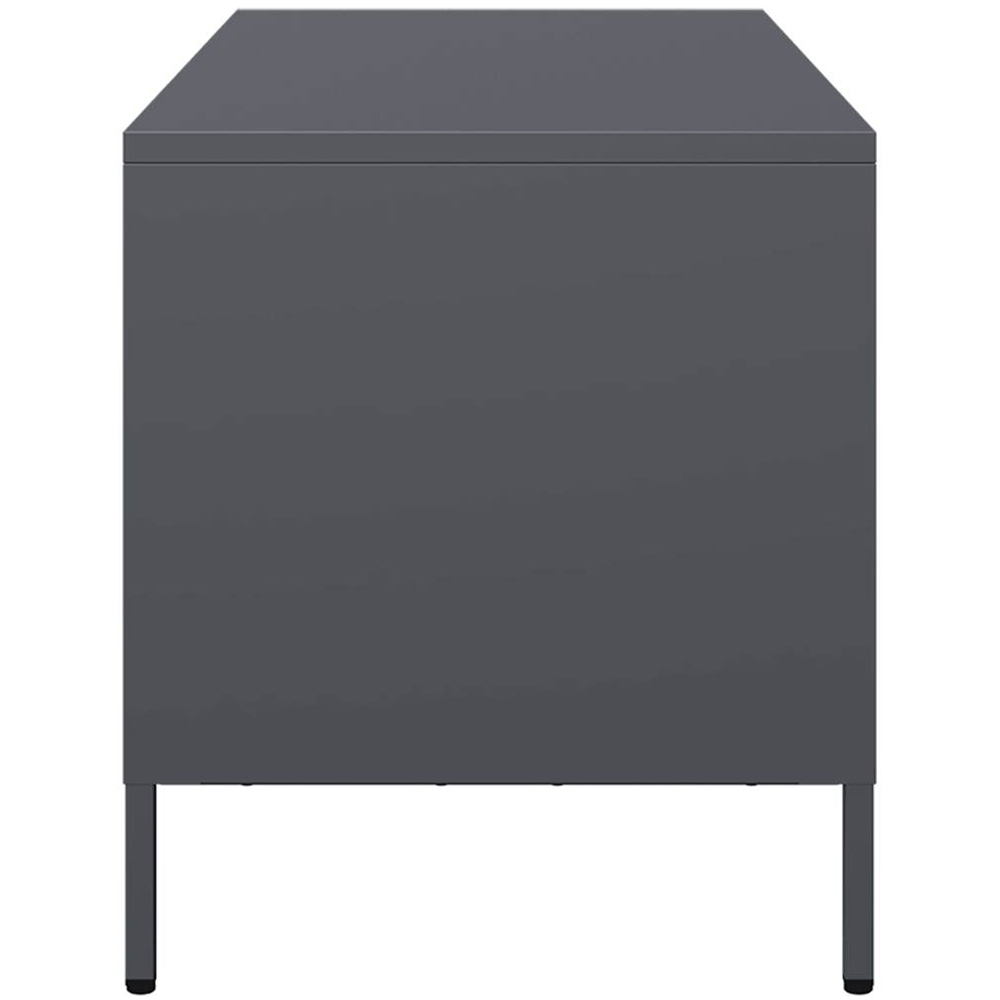 vidaXL 3 Drawer 3 Shelf Anthracite Steel TV Cabinet Image 5