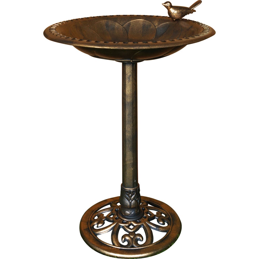 St Helens Pedestal Bronze Bird Bath Image 1