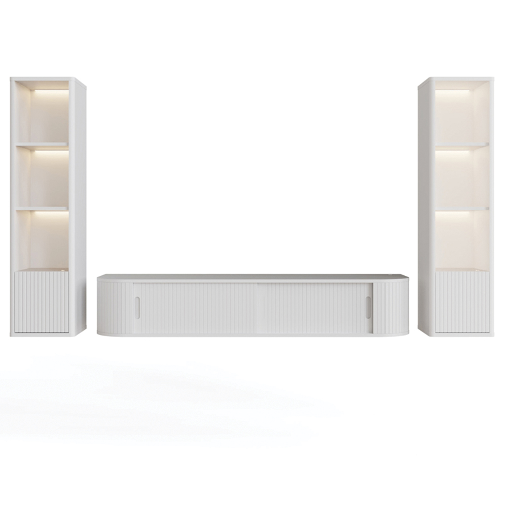GFW Mateo White 3 Piece Living Room Furniture Set Image 2