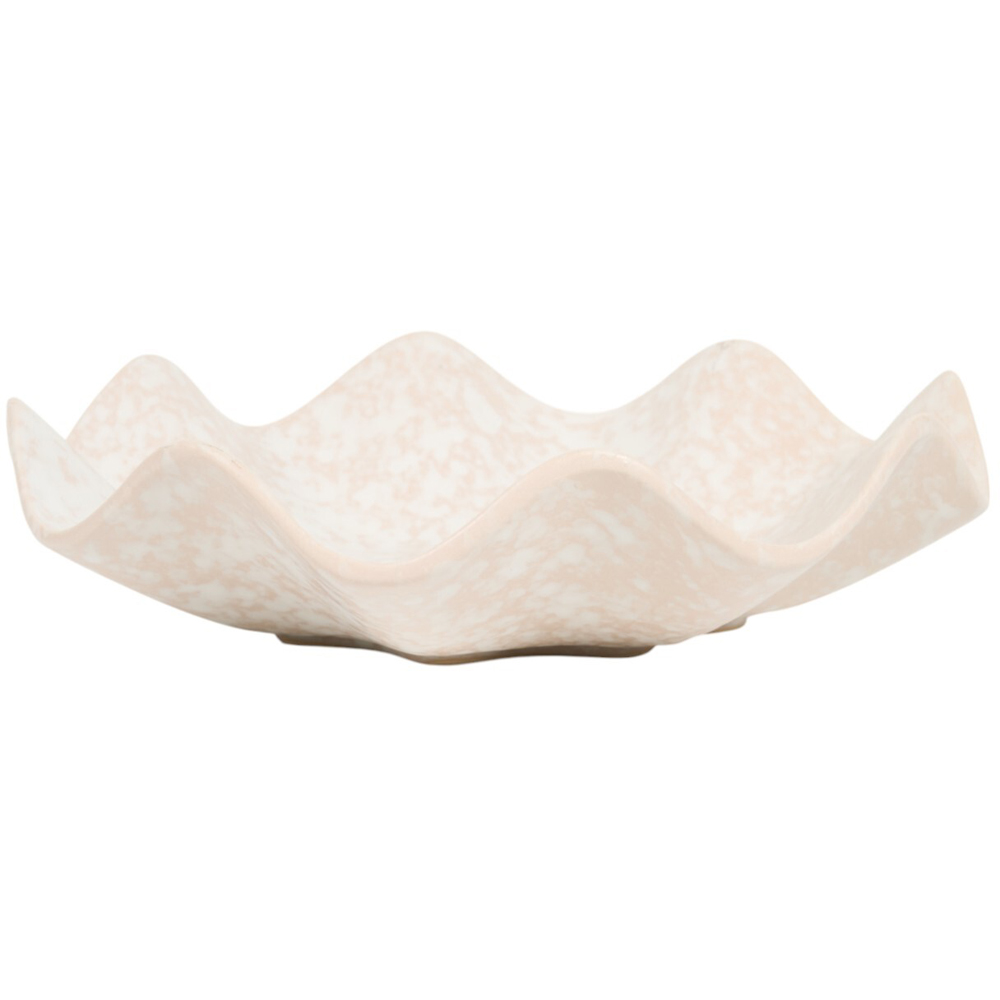 Orla Wavy Ceramic Bowl - Cream Image 1