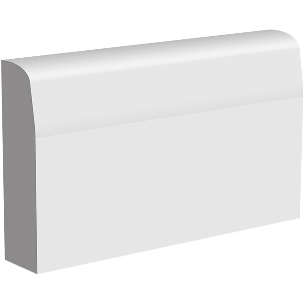 National Skirting White Chamfered Bullnose I Primed Skirting Board 18mm 70 x 4200mm Image 1
