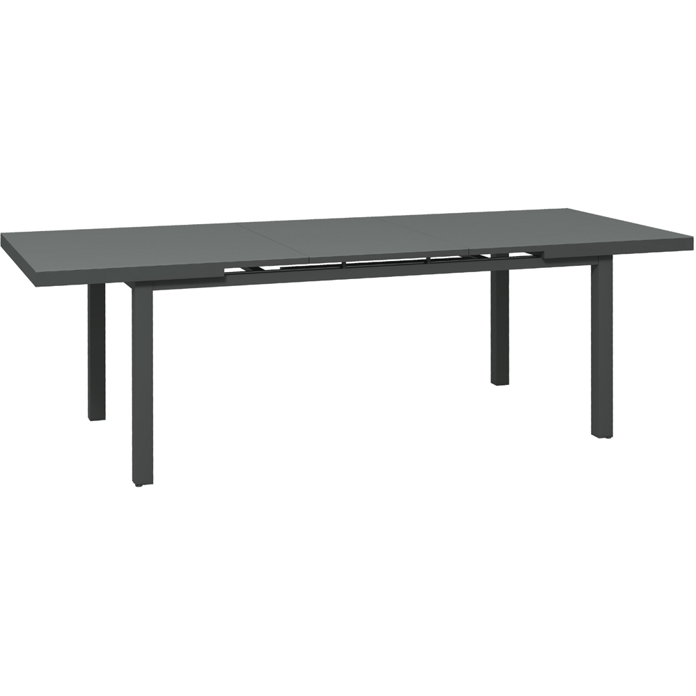 Outsunny 8 Seater Extending Outdoor Dining Table Charcoal Grey Image 2