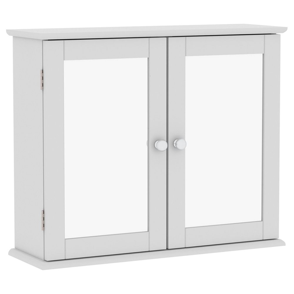 Bath Vida Priano White Wide 2 Door Mirror Bathroom Cabinet Image 2
