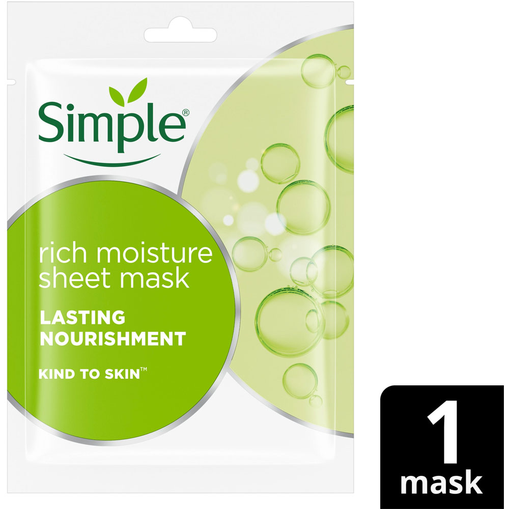 Simple Rich Moisture Sheet Face Mask Image 2