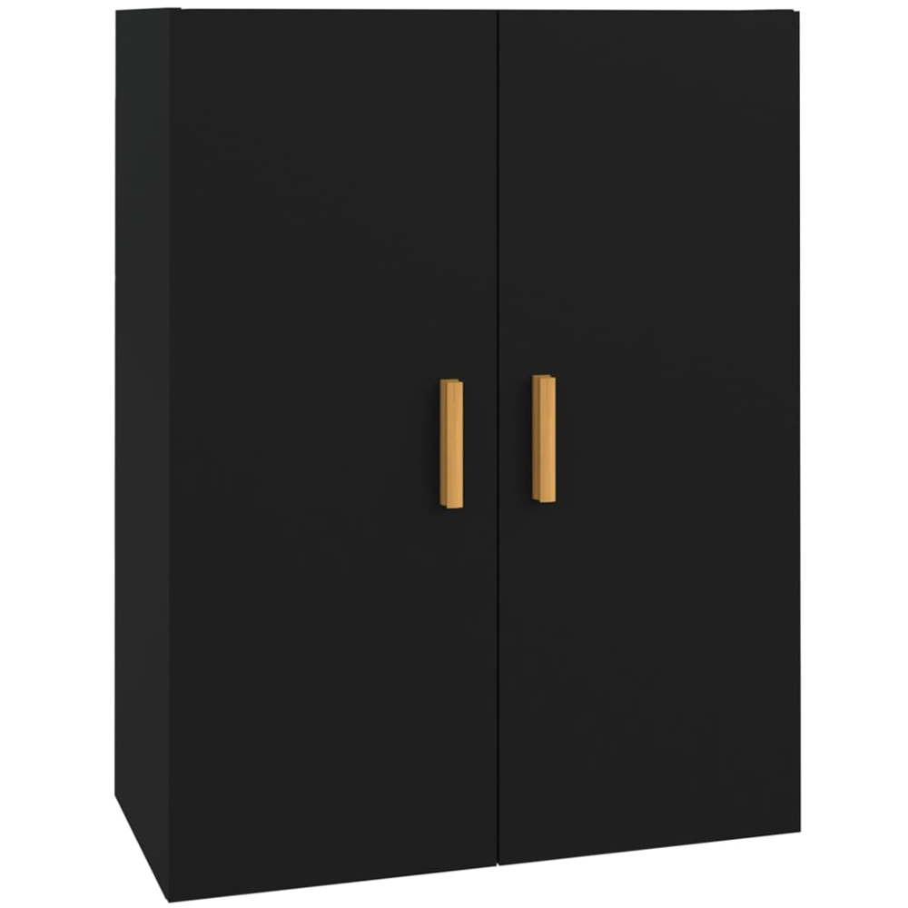 vidaXL 2 Door Black Hanging Wall Cabinet Image 2