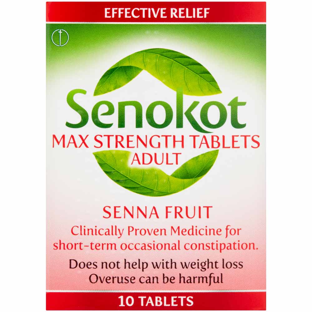 Senokot Max Strength Constipation Relief Tablets 10 Pack Image 1