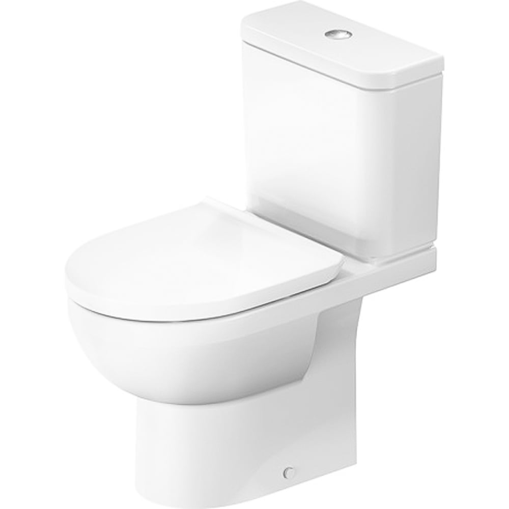 Duravit No.1 White Floor Standing Horizontal Outlet Close Coupled Toilet Pan 365 x 655mm Image 1