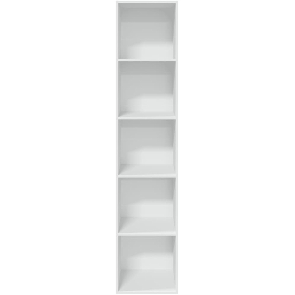 vidaXL 5 Shelf White Bookcase Image 4