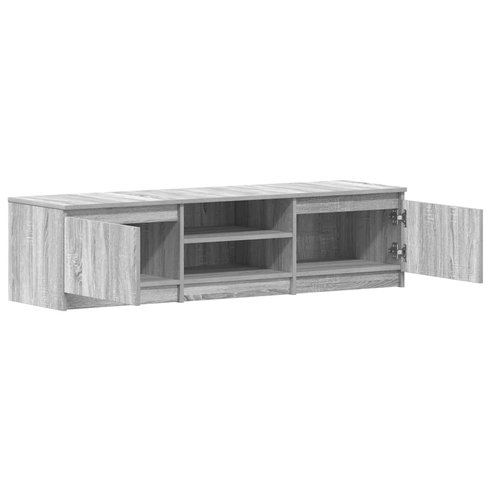 vidaXL 2 Door 2 Shelf Grey Sonoma TV Cabinet Image 5