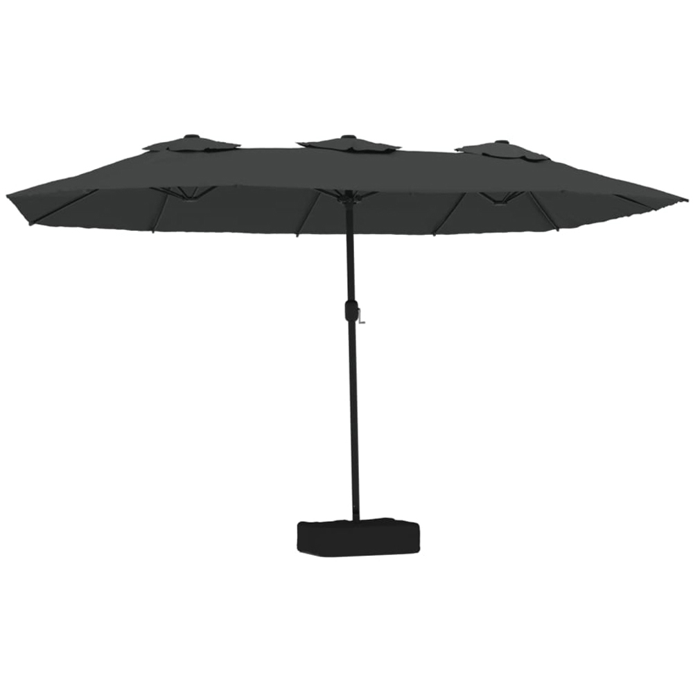 vidaXL Anthracite LED Double Head Parasol 4.5 x 2.6m Image 1