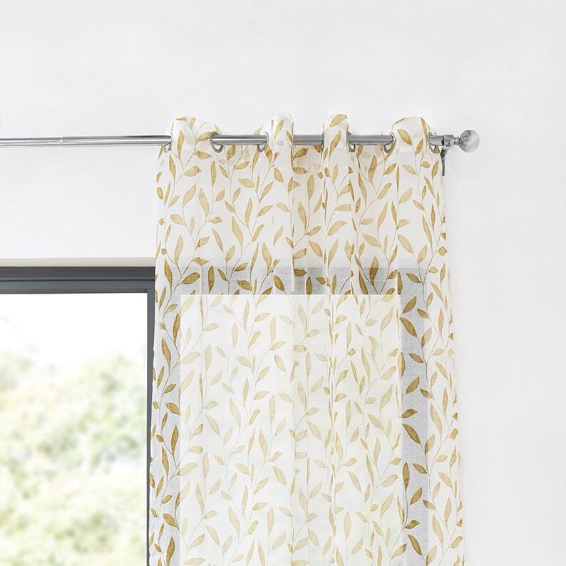 Divante Serenity Leaf Voile Ochre Image 1