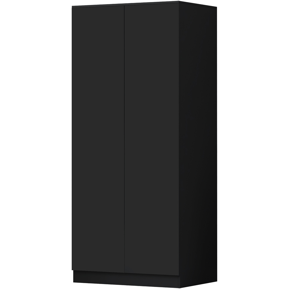 FWStyle Stora 2 Door Matt Black Wardrobe Image 2