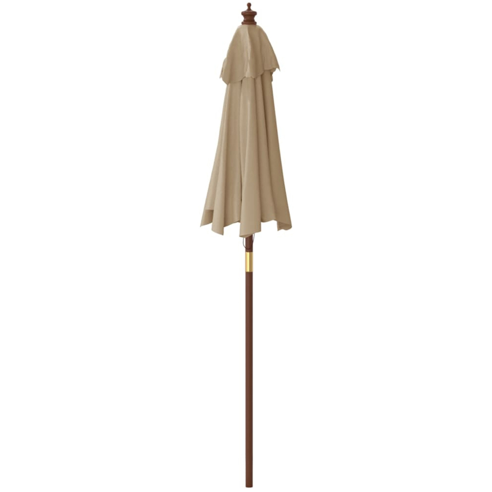 vidaXL Taupe Garden Parasol 2.3 x 1.9m Image 4