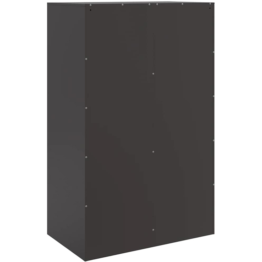 vidaXL 2 Door 2 Drawer Black Steel Highboard Image 3