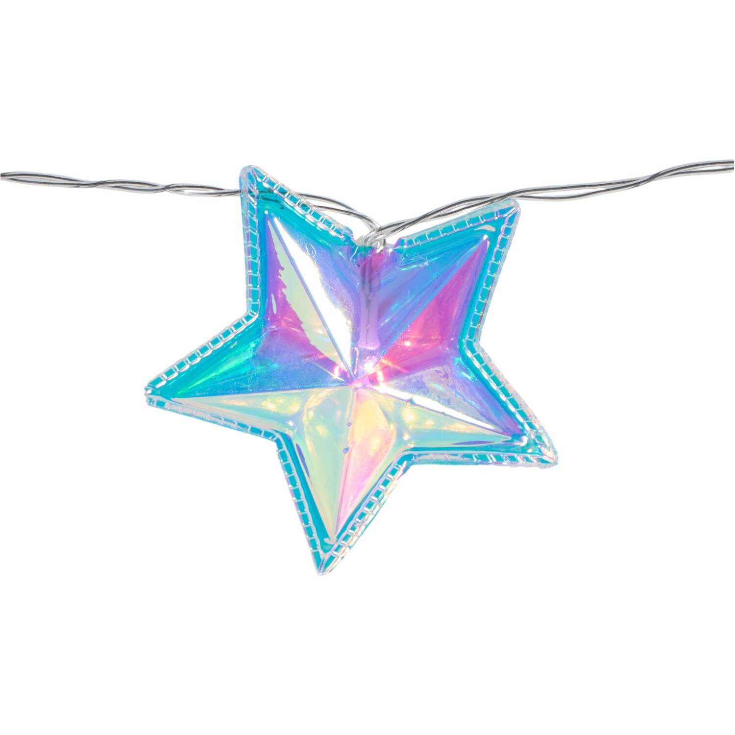 10 LED Star String Light Iridescent Image 5