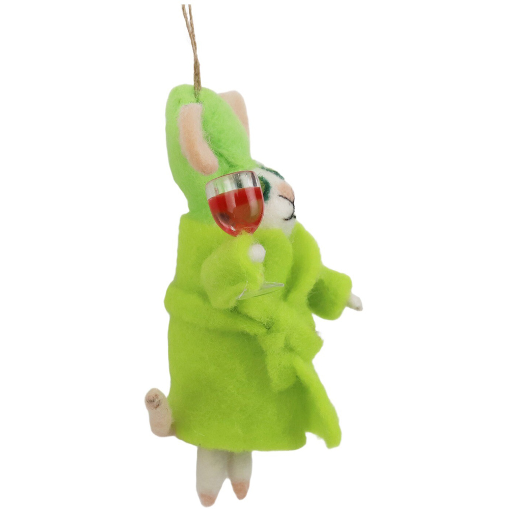 Wool Spa Mouse Hanging Decoration Green Image 7