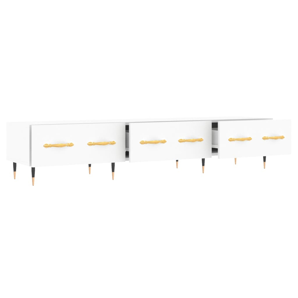 vidaXL 3 Drawer White TV Cabinet Image 6