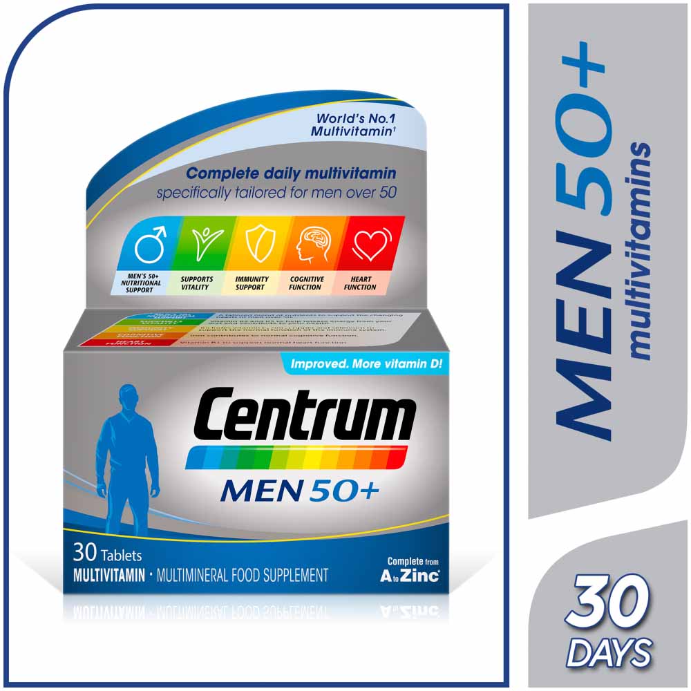 Centrum Men 50 Plus Multivitamins 30 Pack Image 2