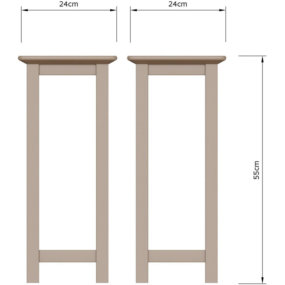 FWStyle Palma Putty Ready Assembled Side Lamp Table Image 8