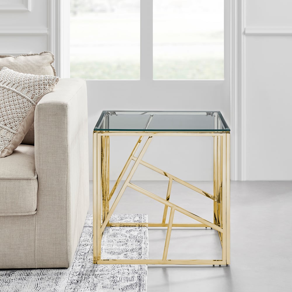 Furniturebox Sicily Gold Side Table Image 5