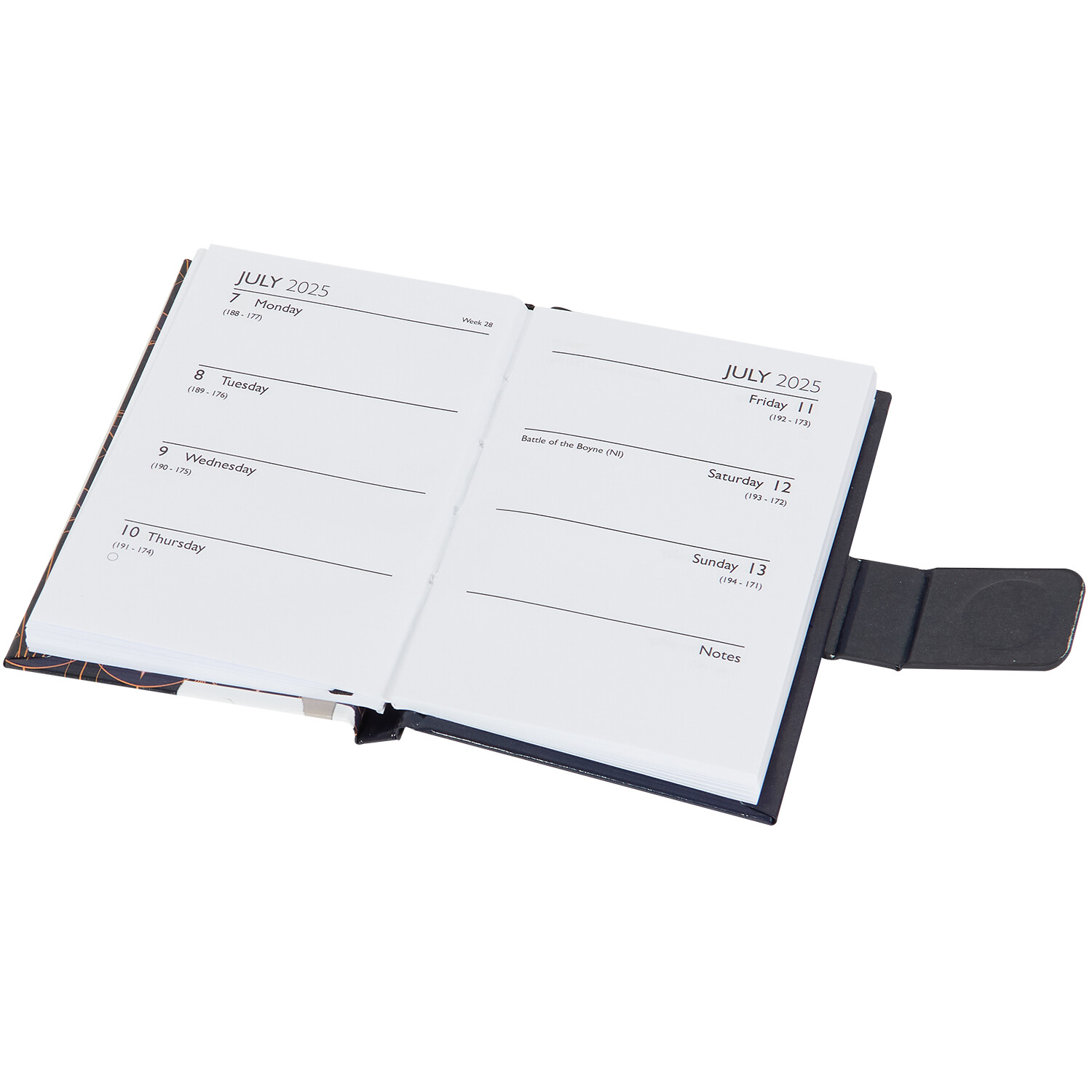 2025 Mini Magnetic Art Deco Diary - Black Image 3