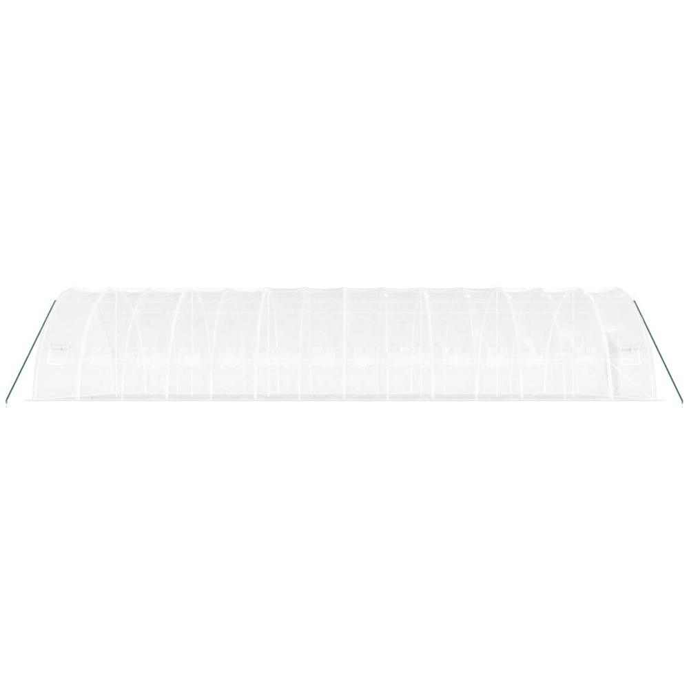vidaXL White Polyethylene Galvanised Steel Frame 45.9 x 19.6ft Greenhouse Image 4