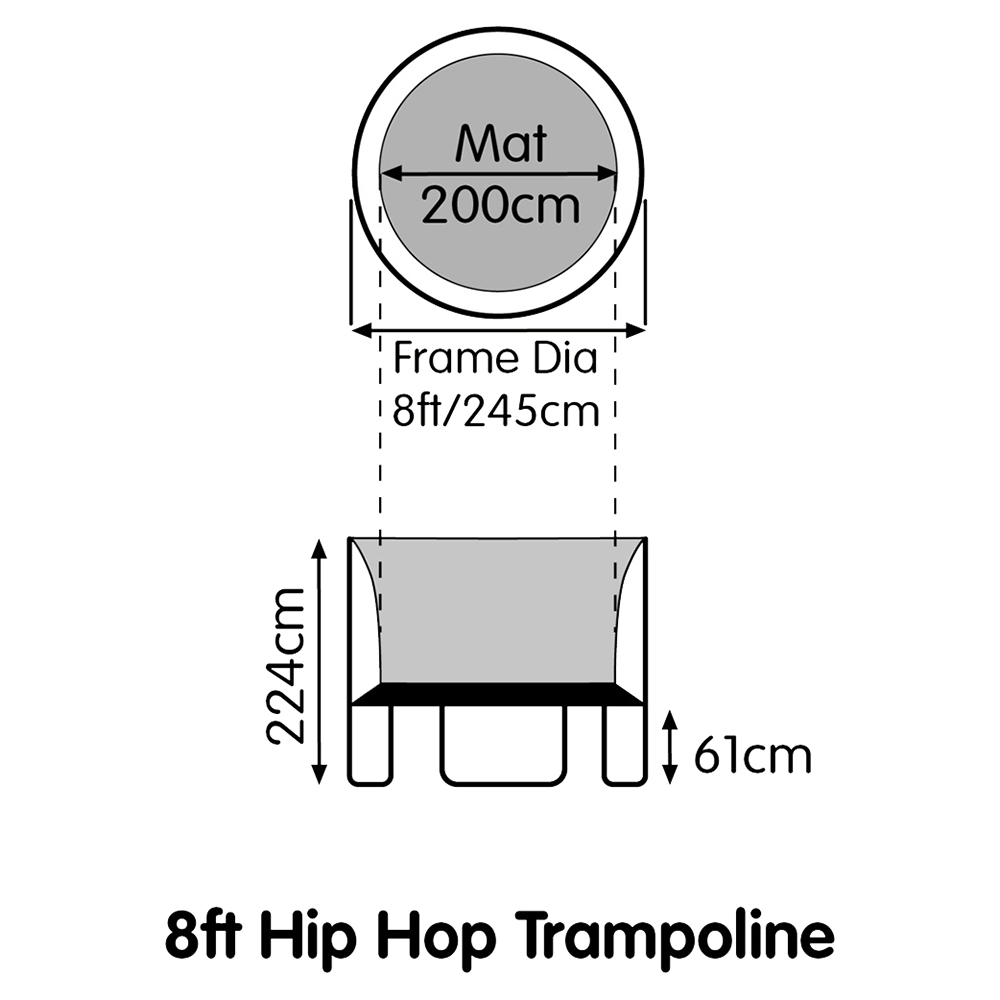 TP 8ft Hip Hop Trampoline Image 8