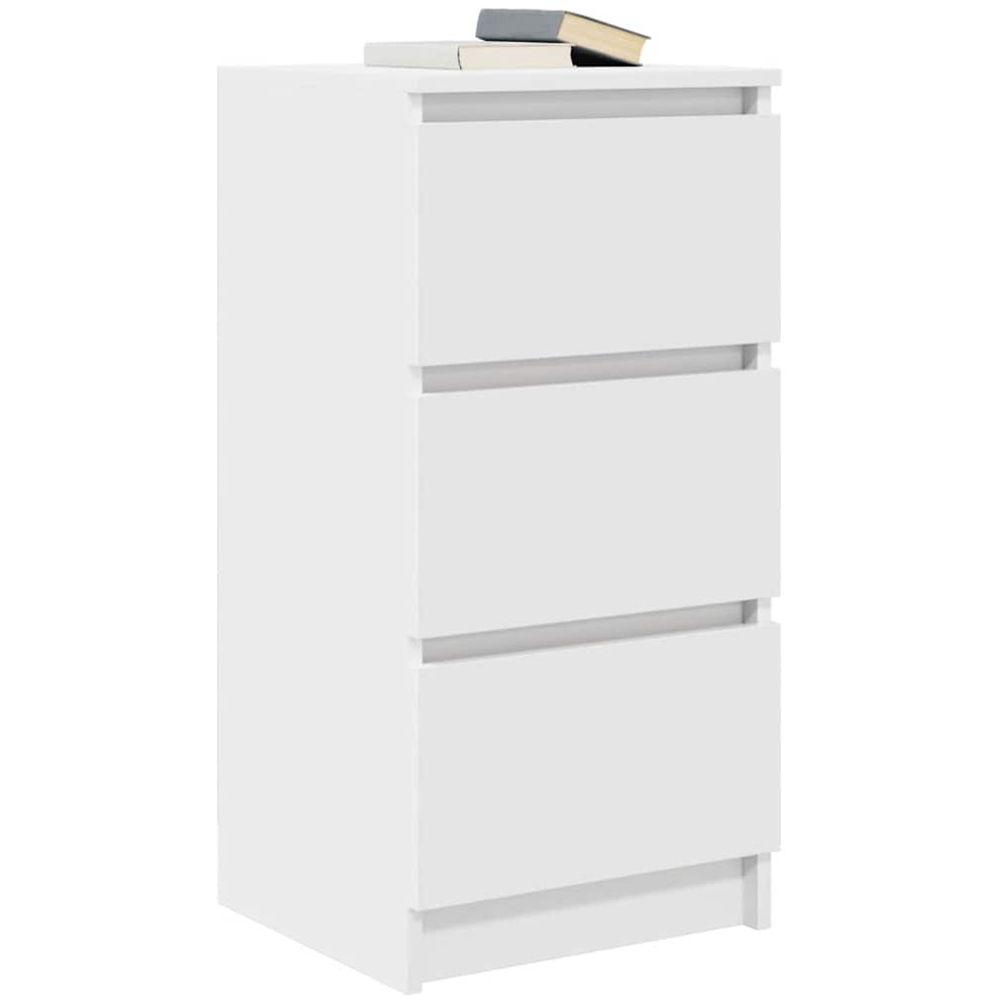 vidaXL 3 Drawer White Sideboard Image 4