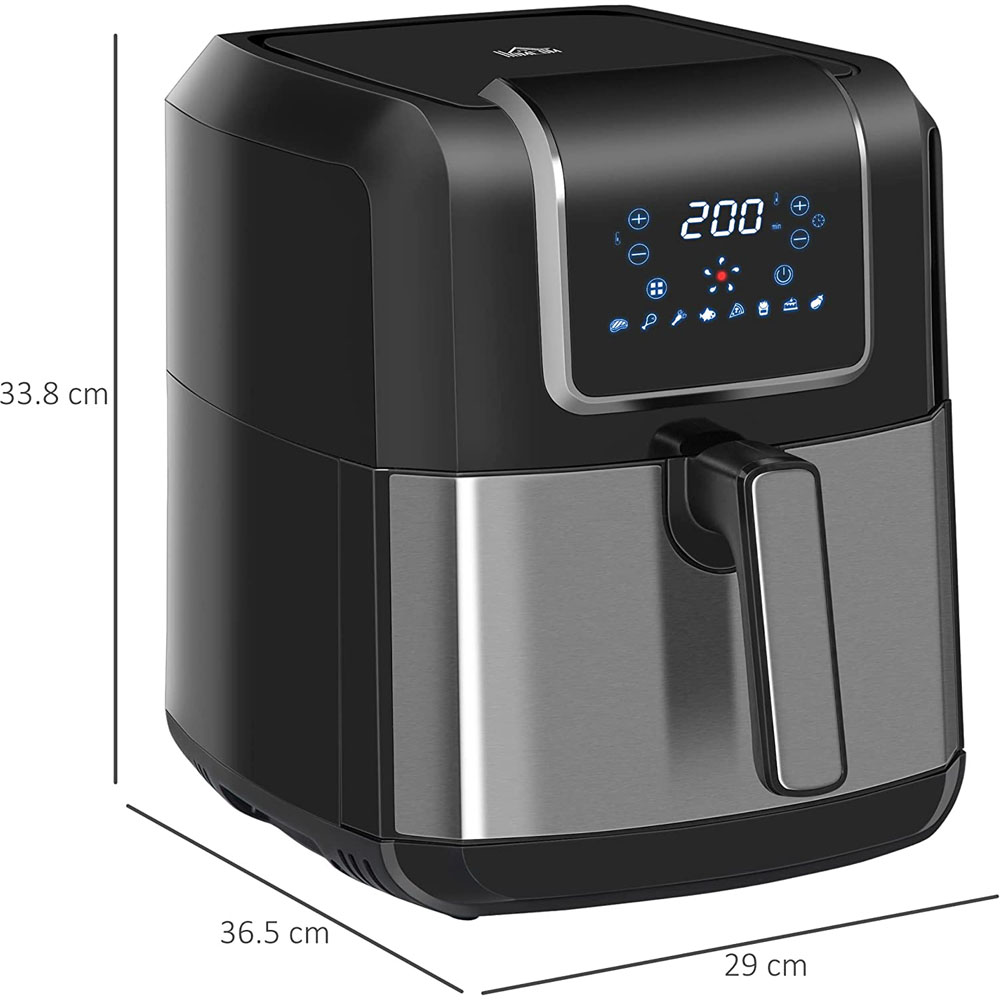 HOMCOM 6.5L Black Digital Air Fryer 1700W Image 6