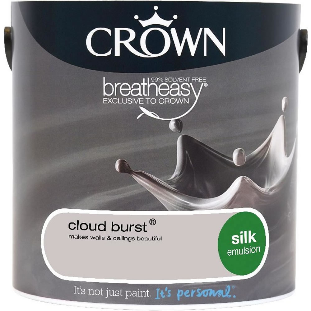 Crown Cloud Burst Silk Emulsion Paint 2.5L Image 1